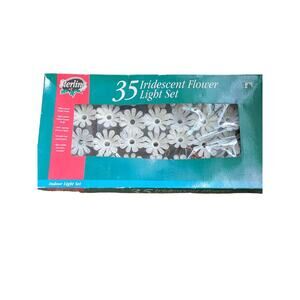 Vintage Sterling Lights ￼Christmas Flowers 34 Lights Set